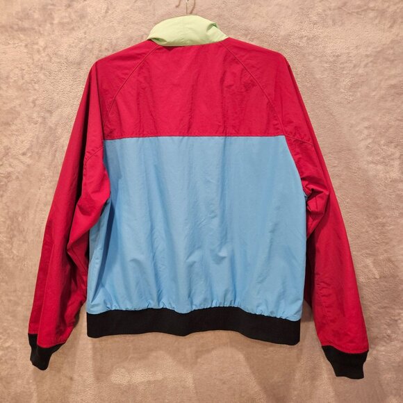 Lands End Jacket Mens Large colorful retro hipster wind breaker beachy coastal - Picture 2 of 16